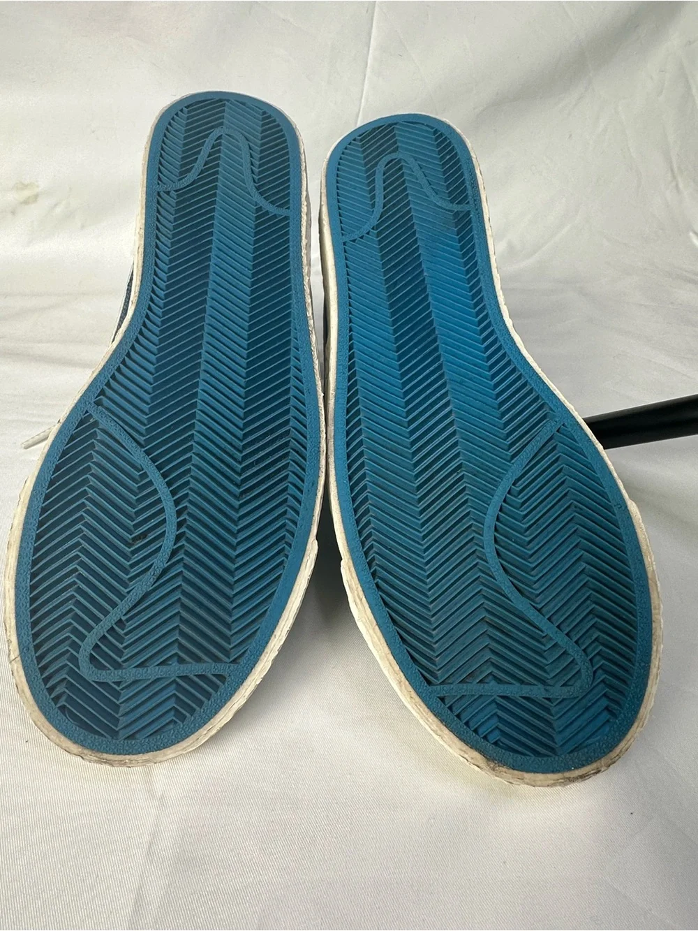 Nike Blue High-Top Sneakers with White Swoosh